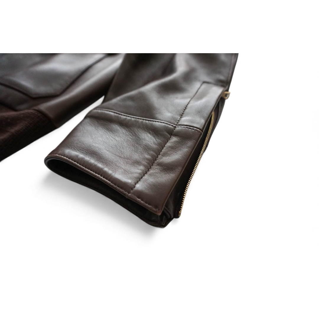 Drawer - Drawer ドゥロワー ラムレザー襟ムートンジャケットの通販 by