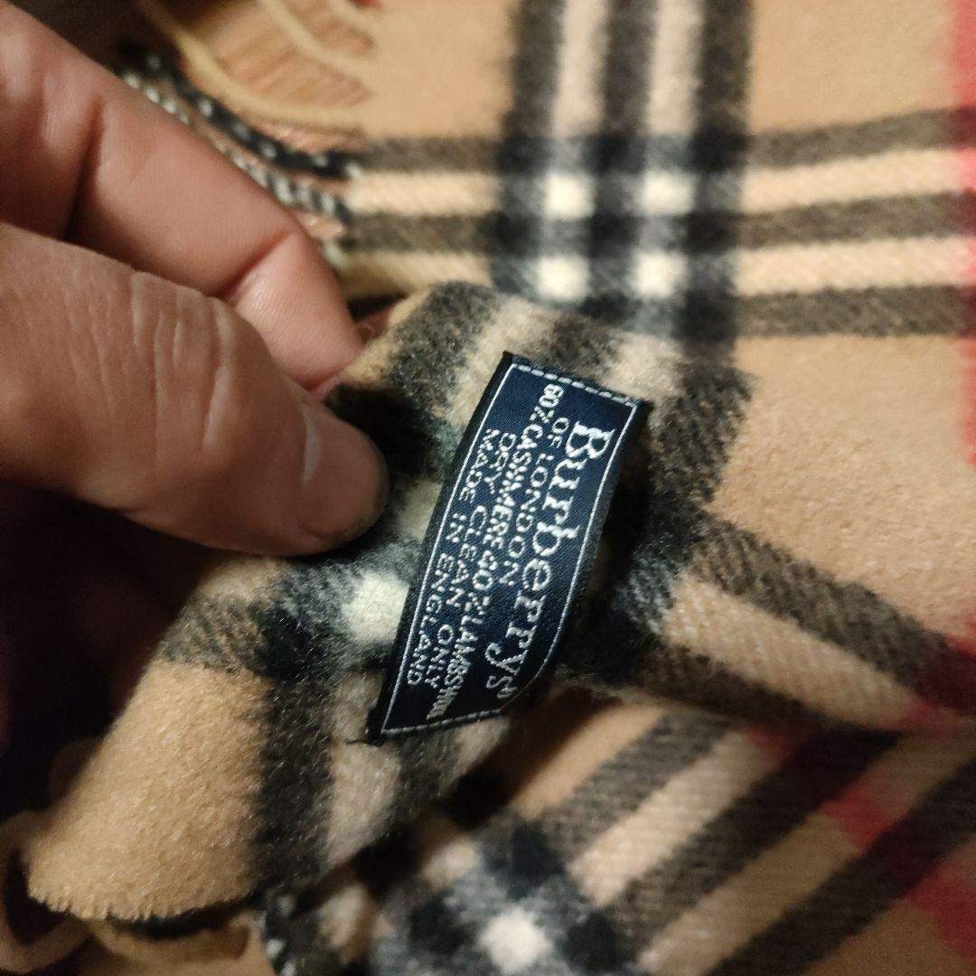 63 超美品 BURBERRY バーバリー マフラー カシミヤ混