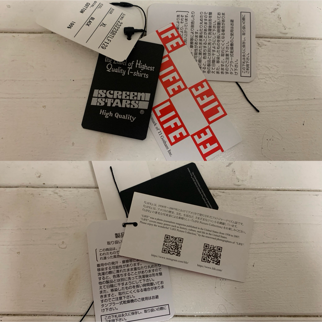 SCREEN STARS × LIFE レッドホットチリペッパーズ Tシャツ 黒