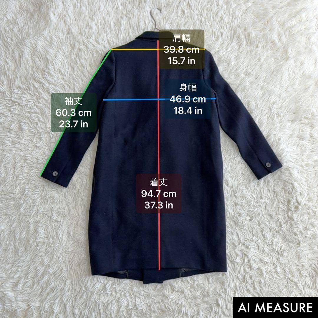 THE RERACS チェスターコート ロング ブラック 黒 38サイズ ウール
