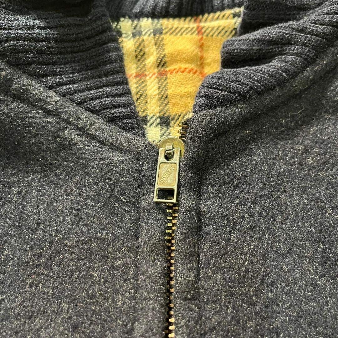 80s Burberrys ウール ボンバージャケット ネイビー ヴィンテージ