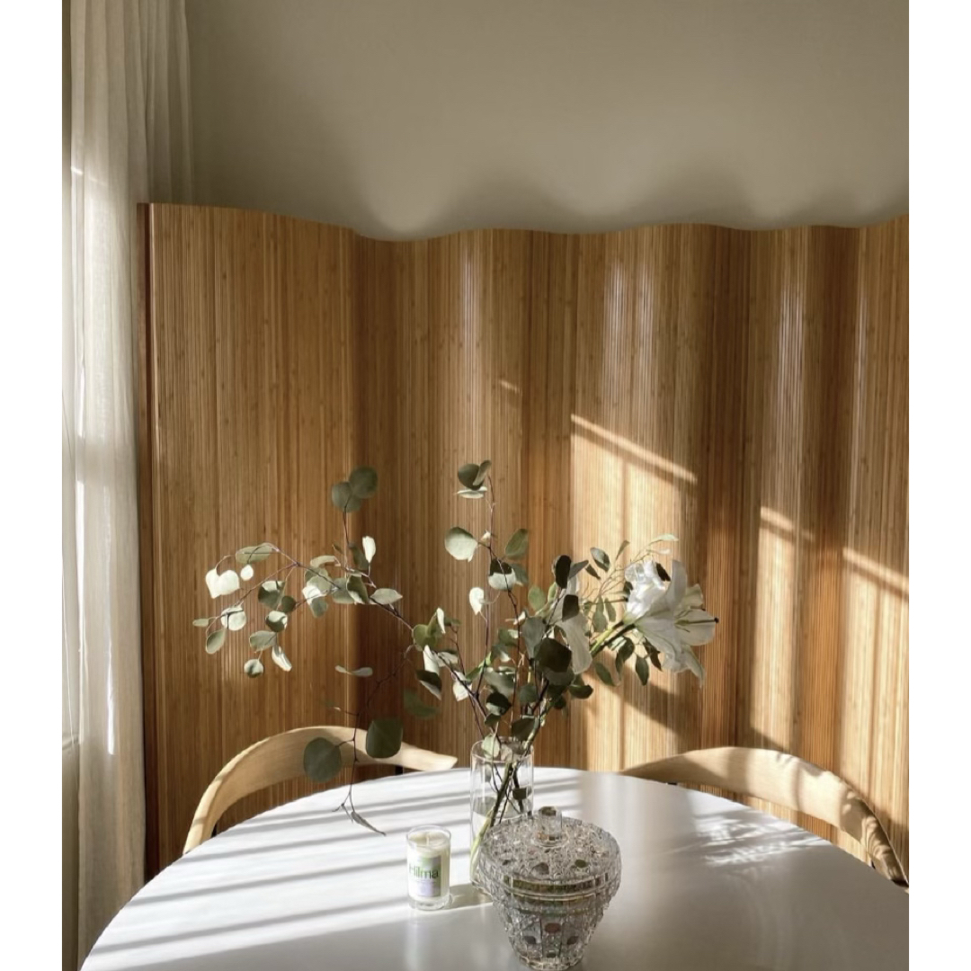 Artek風 ウッドカーブパーテーション 高さ150×幅200センチ Artekウッド