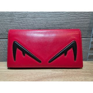 FENDI ズッキーノ エナメル 長財布 Red FENDI ズッキーノ エナメル 長