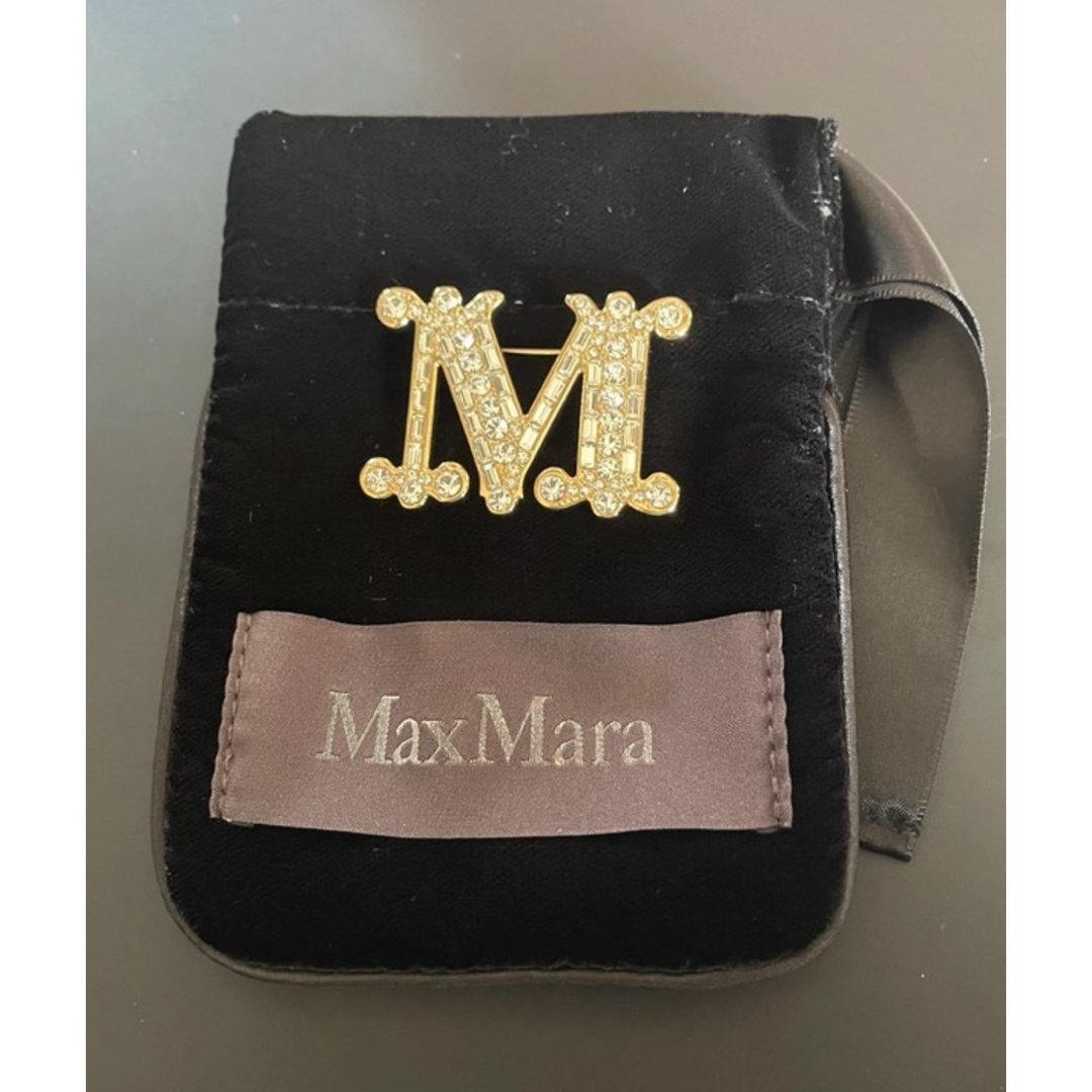 Max mara クリスタル x ゴールド ブローチ Max Mara - Max mara 定番