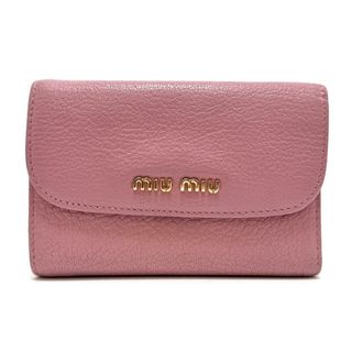 美品】ミュウミュウ クリスタル ビジュー パール マテラッセ 折り財布