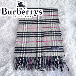 BURBERRY ボルドー チェック柄 マフラー BURBERRY - バーバリー
