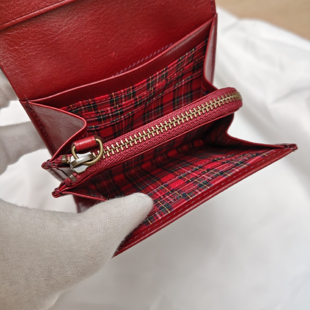 ゆべしさん dakota 2つ折り財布トゥリパーノ 赤