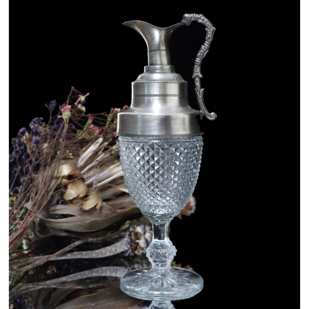 希少 Baccarat オールドバカラ 19世紀 刻印 ディアマンビゾー トレイ