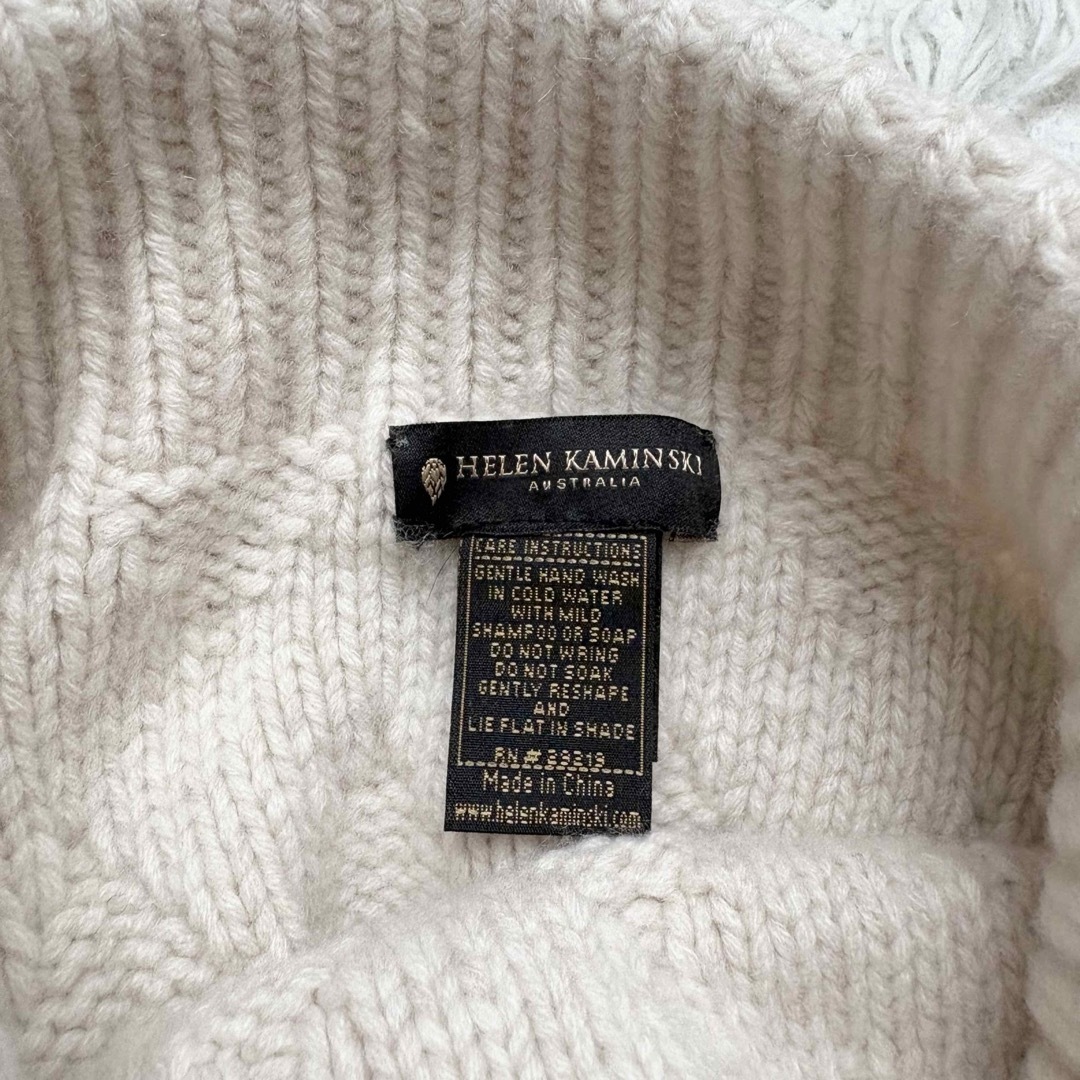 未使用級 ヘレンカミンスキー ビーニー ニットキャップ ポンポン