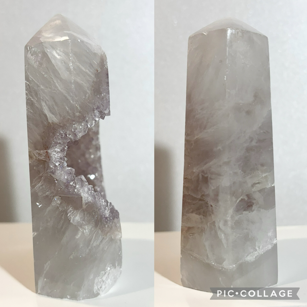 非常にレア！ アメジストジオード瑪瑙 大きいサイズ 673g ジオード