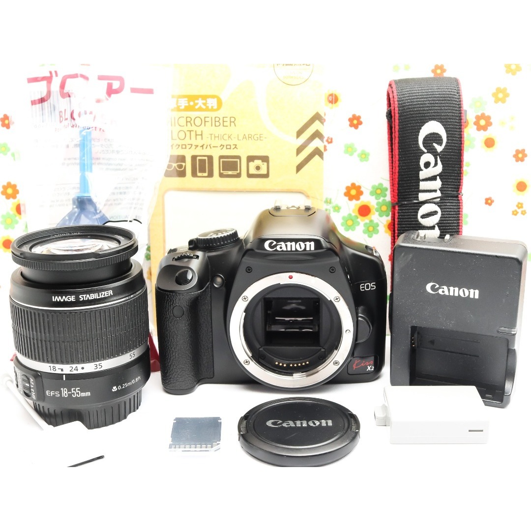 キャノン Canon kiss x2☆スマホに転送☆お手軽一眼レフ♪☆手振れ