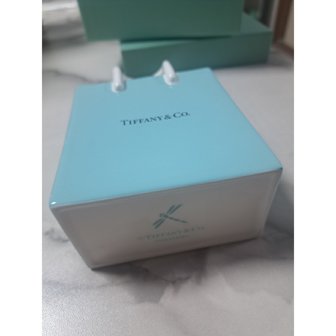 ティファニー ショッピングバッグ オブジェ インテリア 置物 陶器 花瓶