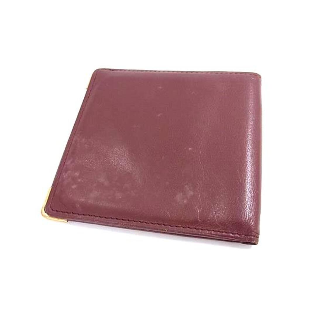 Cartier - Cartier カルティエ マストライン レザー 二つ折り 財布