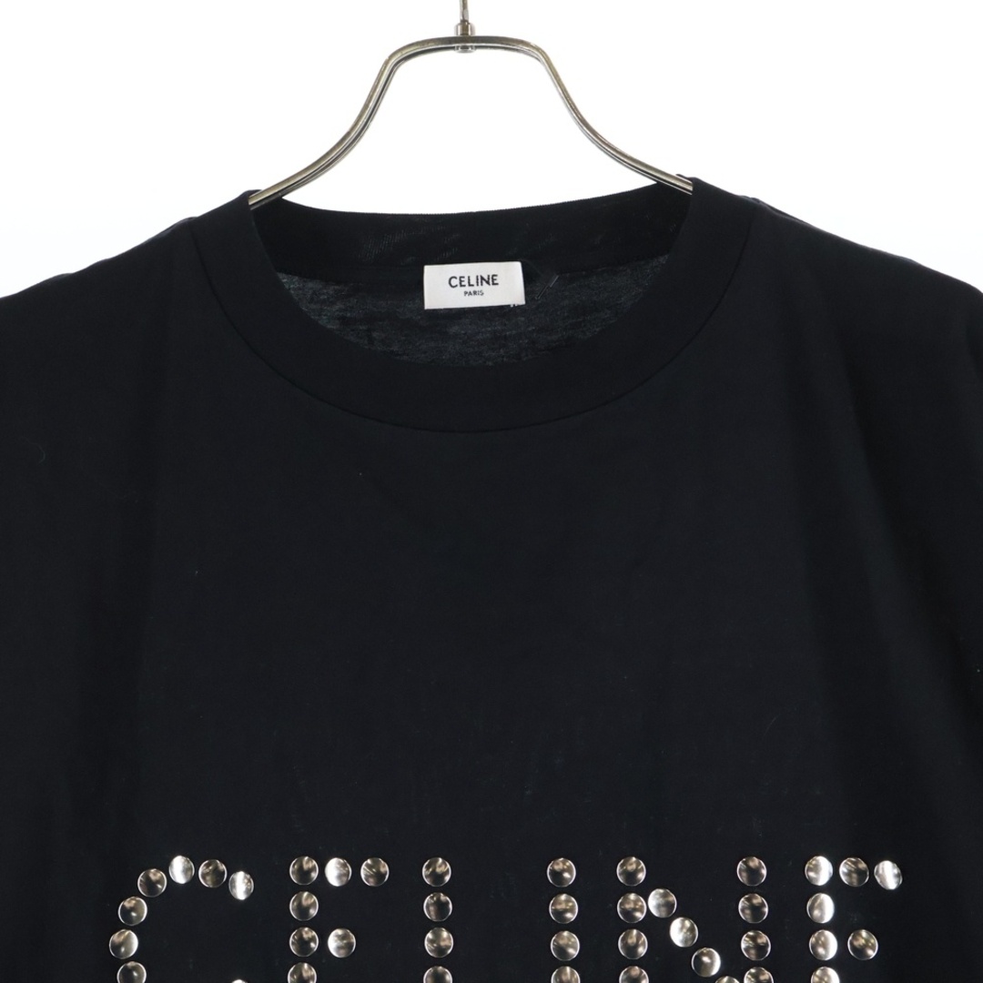 CELINE ブラック ロゴ Tシャツ 半袖 美品！CELINE ブラック ロゴ Tシャツ