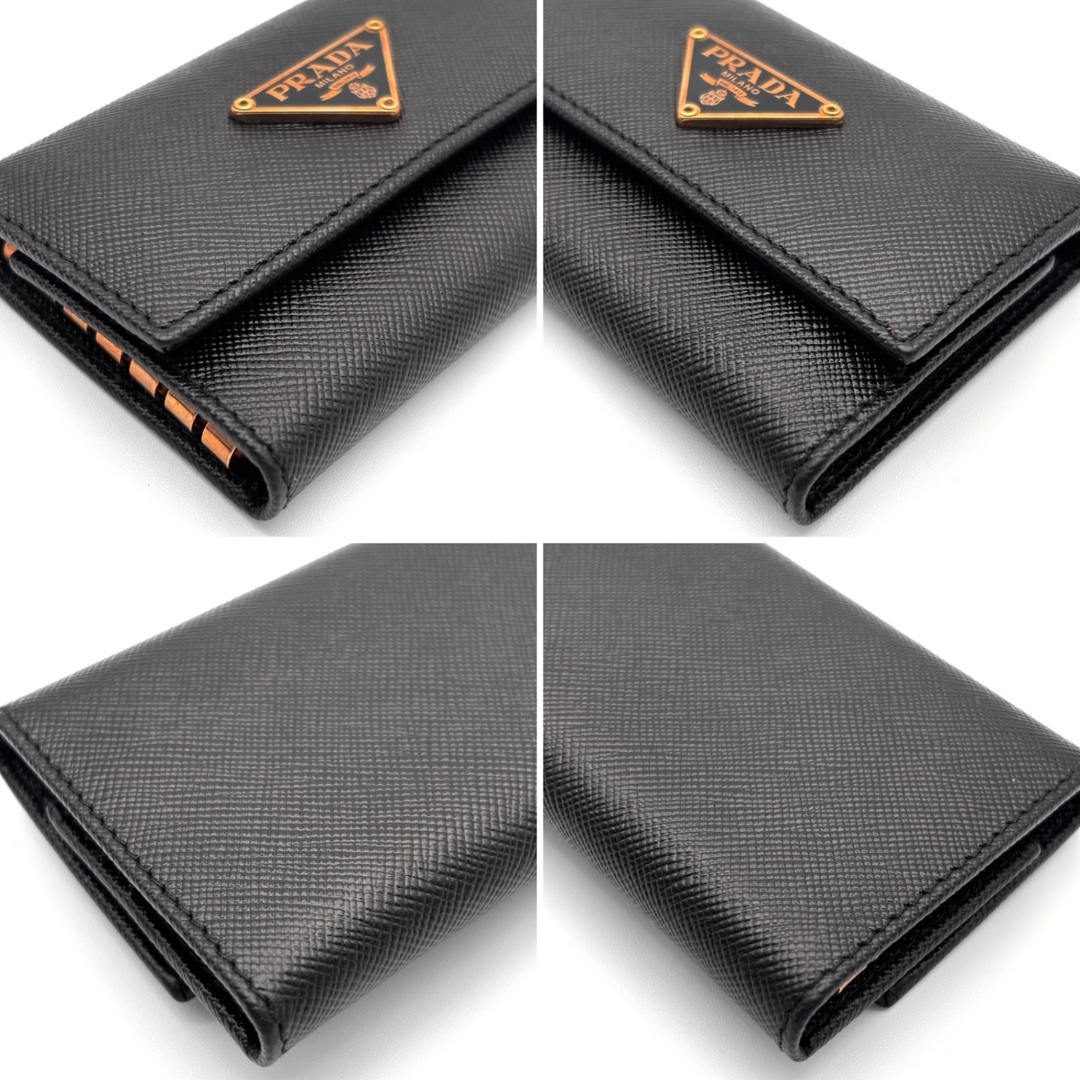 PRADA - 未使用に近い PRADA プラダ 6連 キーケース 三角ロゴ プレート