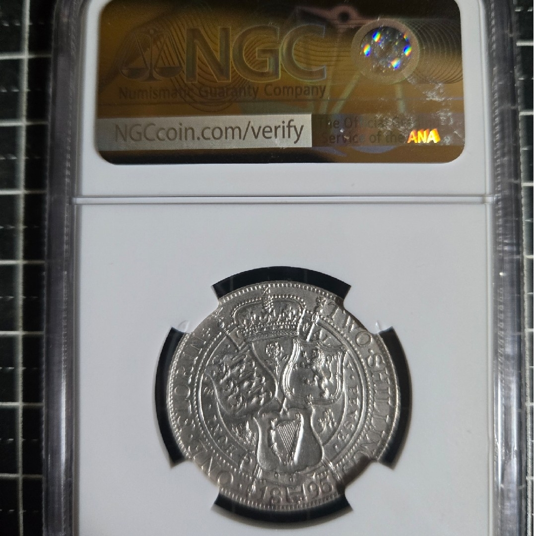 イギリス フローリン ヴィクトリア オールドヘッド 1985 NGC AU-D