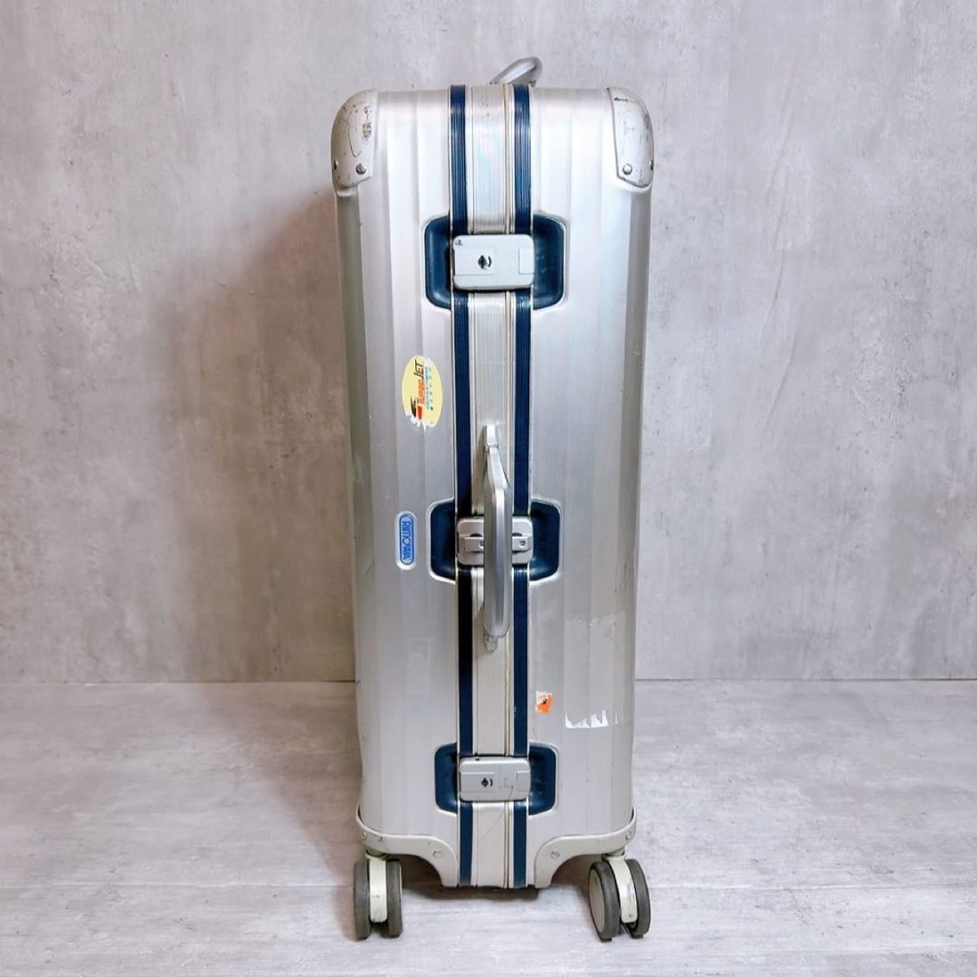 RIMOWA リモワ トパーズ スーツケース 70L 4輪 アルミ製シルバー 青