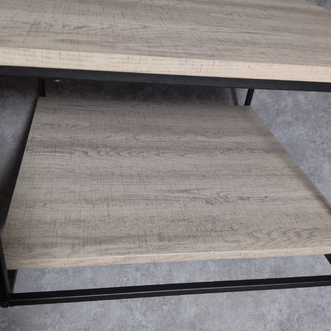 LOWYA ローテーブル ヒートレ グレーオーク/ブラック LOWYA ロー