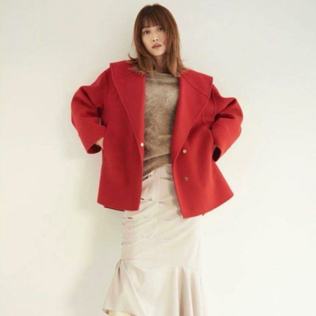 FRAY I.D - 未使用 FRAY.ID ショートリバーコート 赤 ヨンア着用