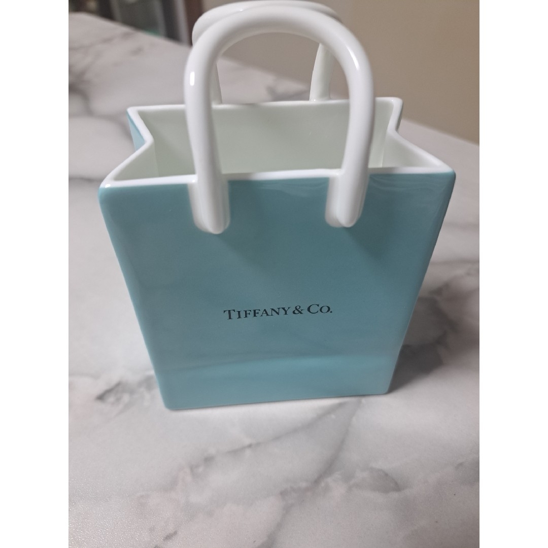 ティファニー ショッピングバッグ オブジェ インテリア 置物 陶器 花瓶