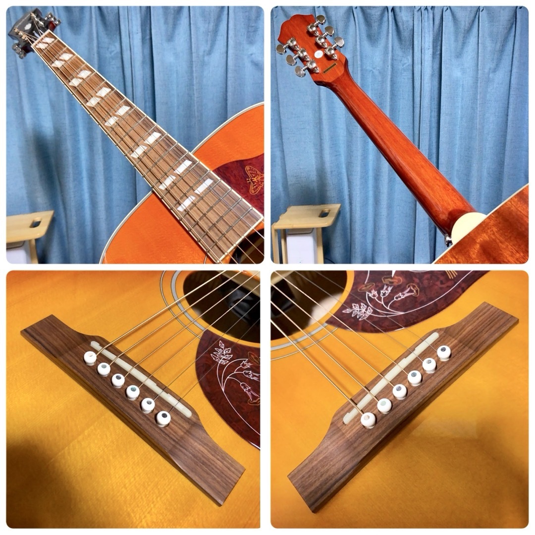 牛骨☆エレアコ】Epiphone☆ハミングバード！【弾き易く調整☆新品の弦】