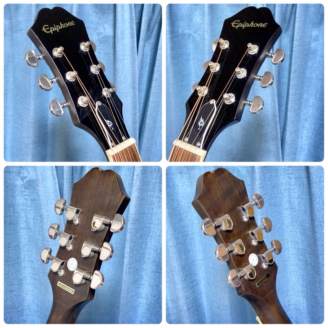 牛骨☆エレアコ】Epiphone☆AJ-220SCE【弾き易く調整☆新品の弦】