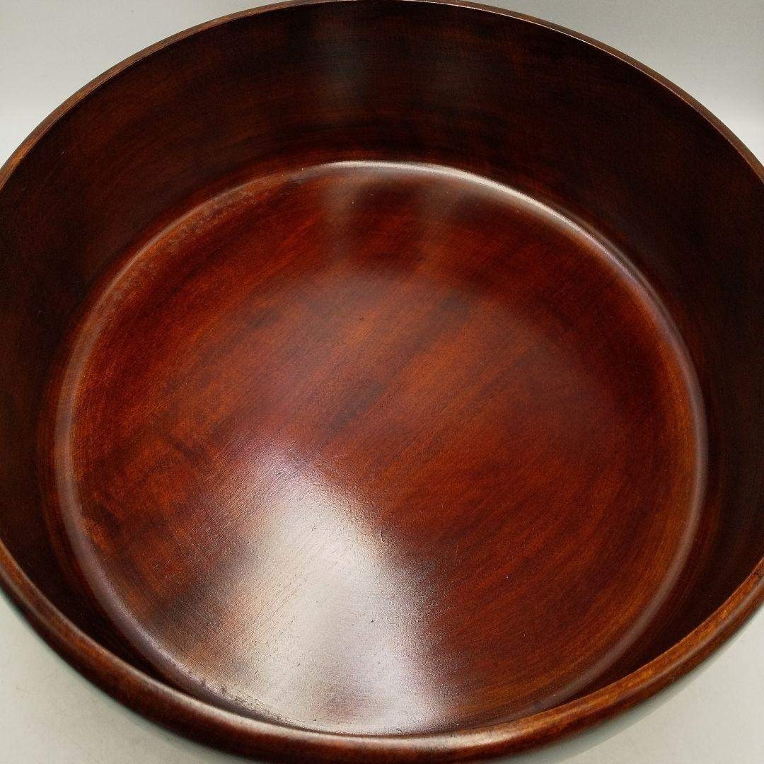 讃岐彫抜 茶びつ 茶櫃 木製 レトロ 茶道具 アンティーク ビンテージ