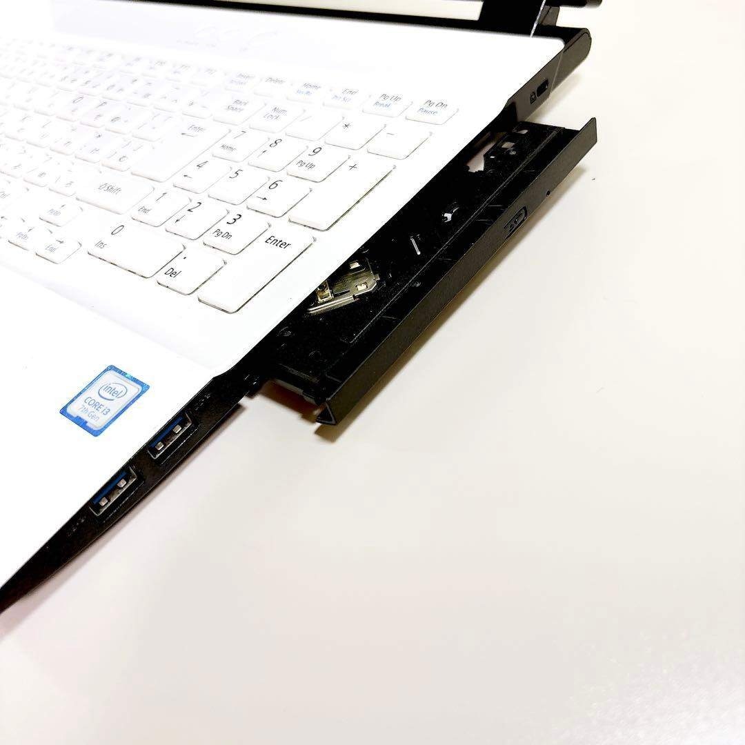 快適SSD✨メモリ8GB 第7世代 フルHD カメラ 白 ノートパソコン NEC