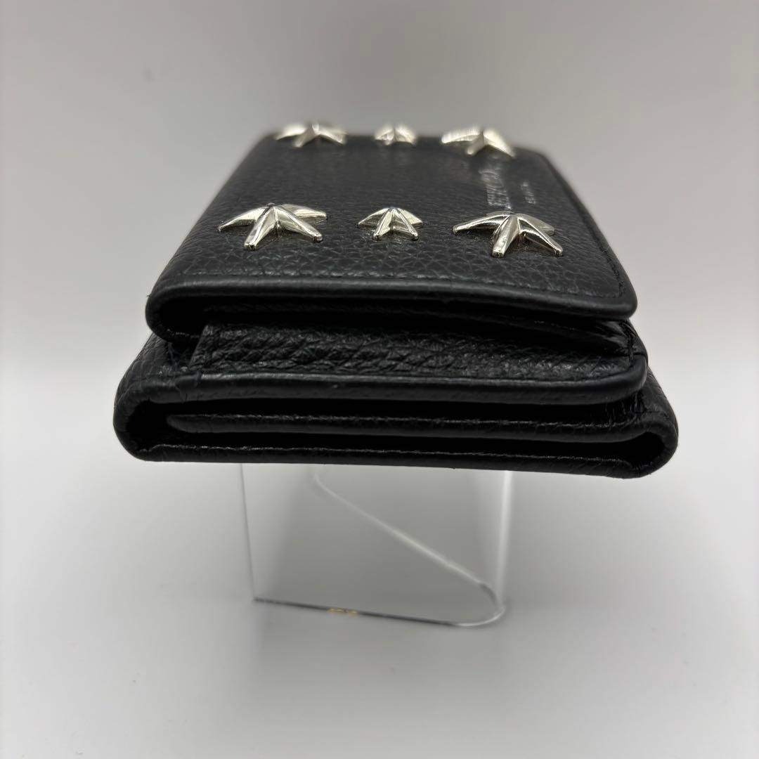 jimmy choo 三つ折り財布 ブラック スタッズ ニモ コンパク 財布