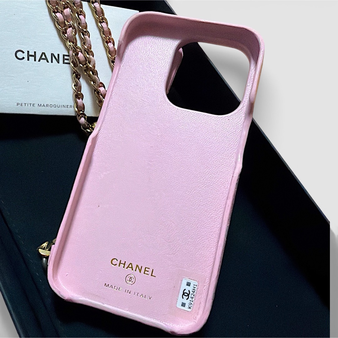 CHANEL - 【CHANEL】シャネルiPhone14proケース☆マトラッセ キャビア