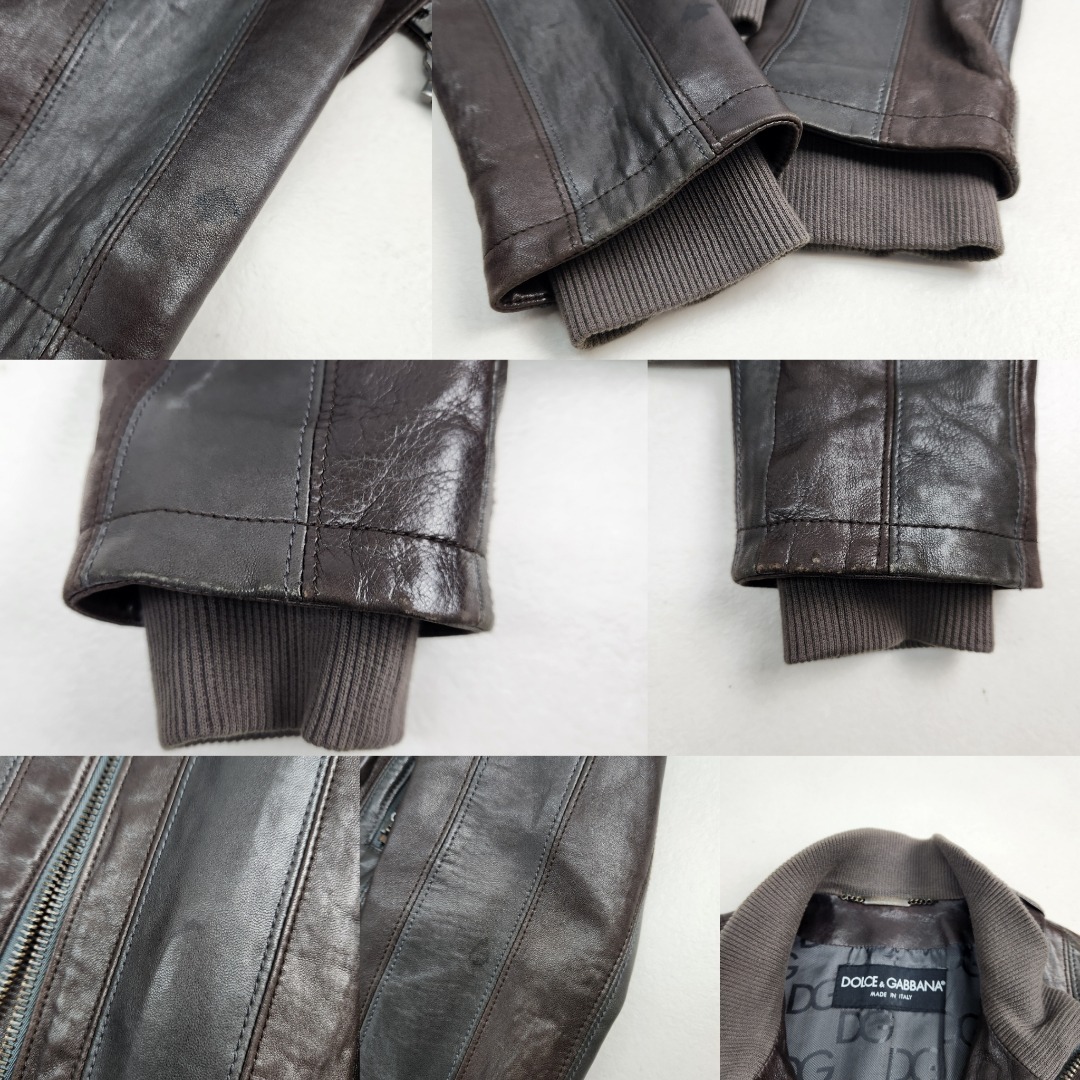 DOLCE&GABBANA - Dolce＆Gabbana レザージャケット・ライダース タグ