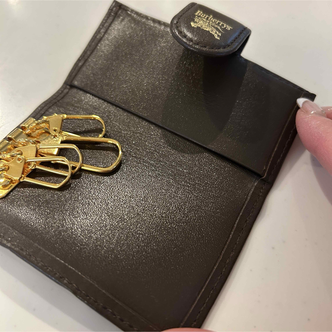 BURBERRY - ✨極美品✨バーバリー ノバチェック キーケース キャンバス