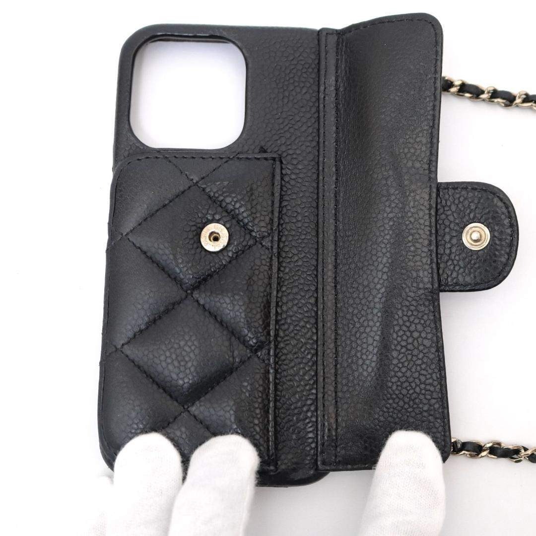 CHANEL - CHANEL シャネル スマホケース マトラッセ ブラック AP2689の