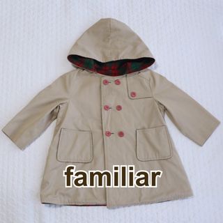 familiar - 【美品】ファミリア アウター 赤 チェック リバーシブルの