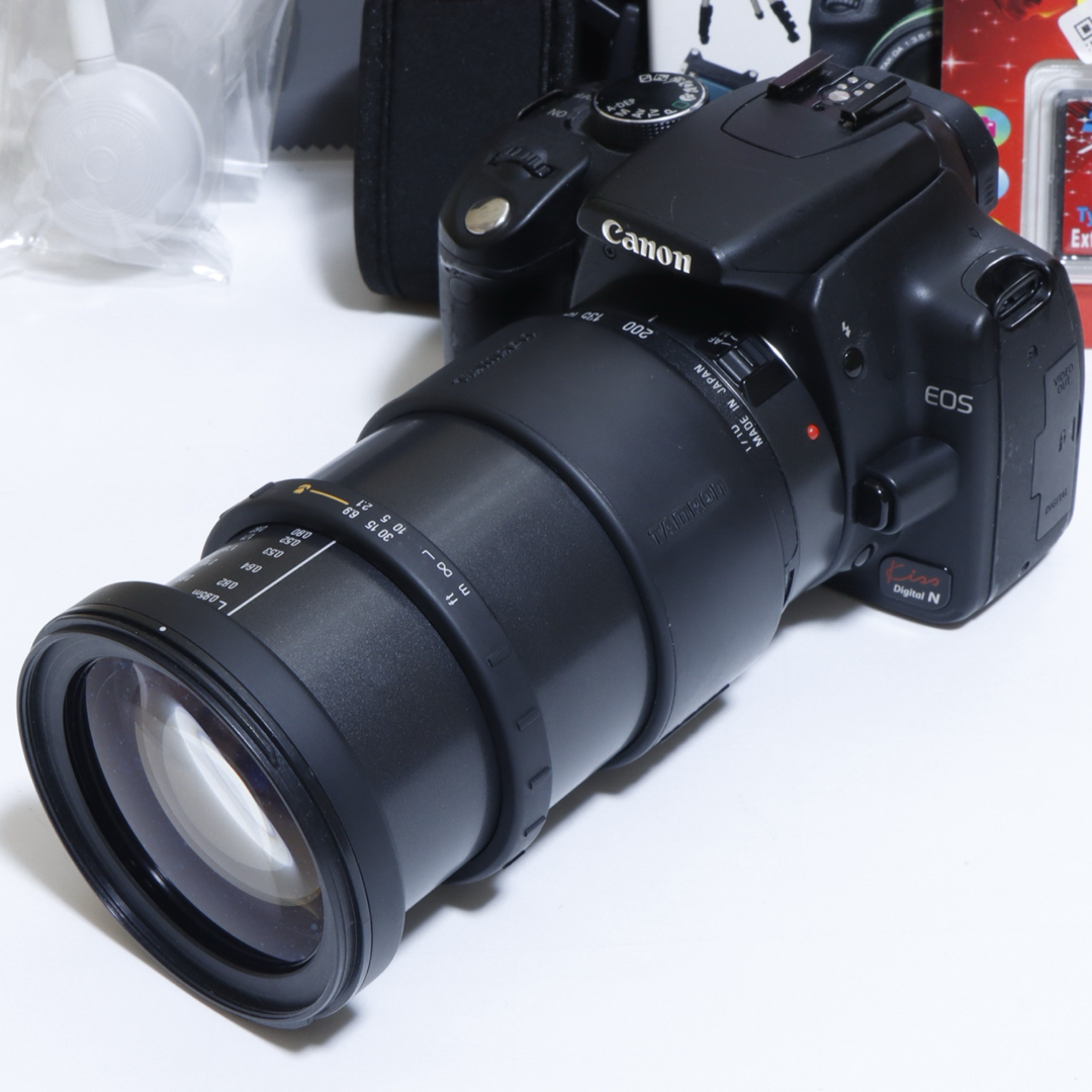 ☆スマホに送れる一眼レフ☆WiFi&望遠☆ キャノン EOS Kiss Nセット