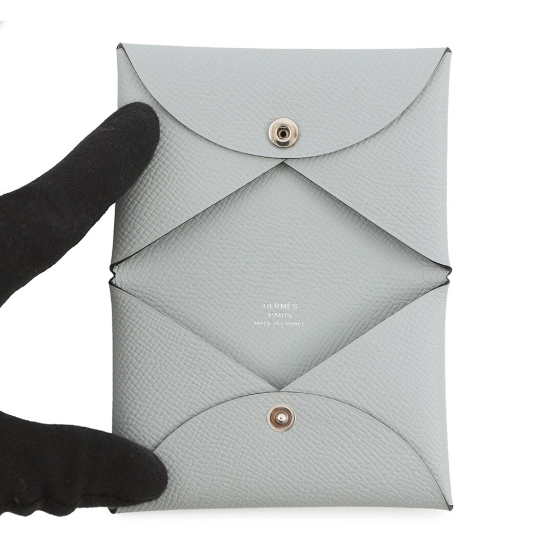 HERMES - エルメス カードケース カルヴィ ブルーグラシエ エプソン K