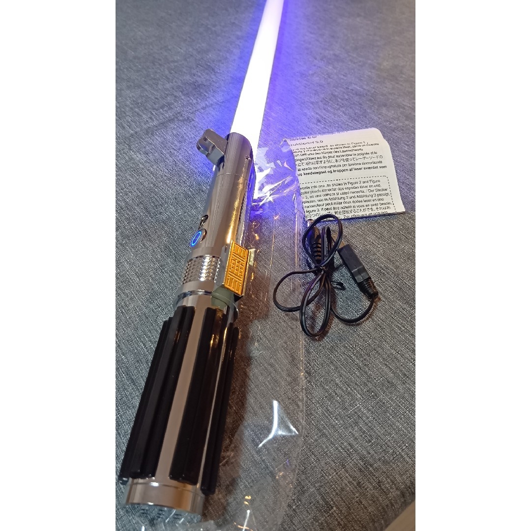合金製ライトセーバー アナキン仕様 SWギミック 振動 音 光 usb充電