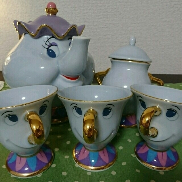 未使用ヴィンテージ1994年購入美女と野獣ティーセット 未使用