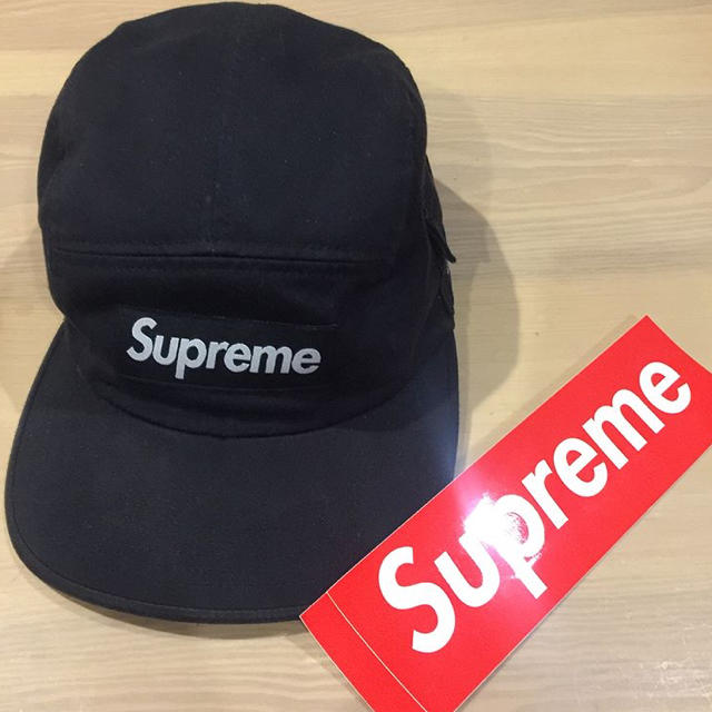 supreme cap denim black