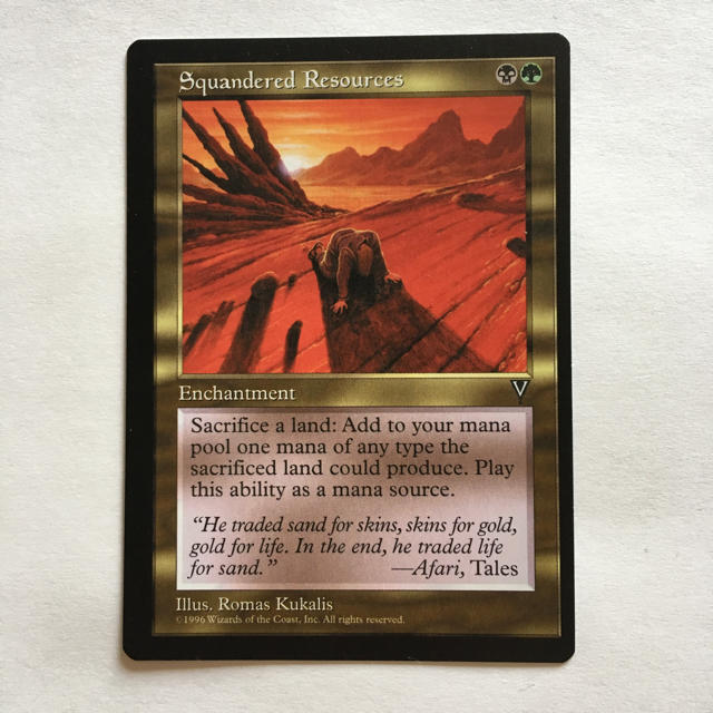 MTG 資源の浪費 Squandered Resources VIS英語版 3枚