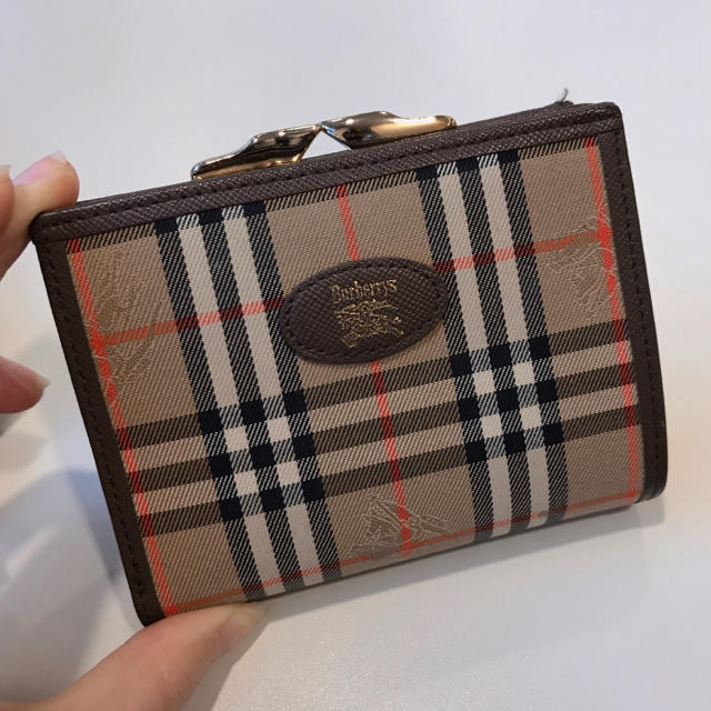 BURBERRY オンライン 財布 がま口 二つ折り ノバチェック がま口 二