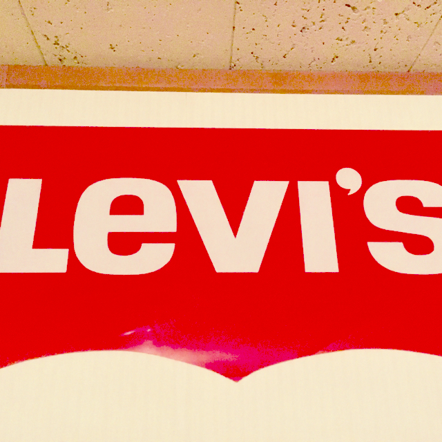 Levi's 赤いロゴディスプレイ サイン 看板 レア リーバイス 非売品