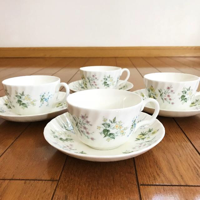 Minton ミントン ヘレナカップ＆ソーサー4客セットイギリス製 Minton