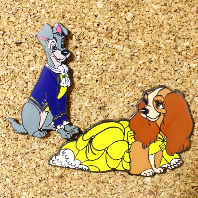 LE250 レディ＆トランプ わんわん物語 ディズニー ピンバッジ LE250