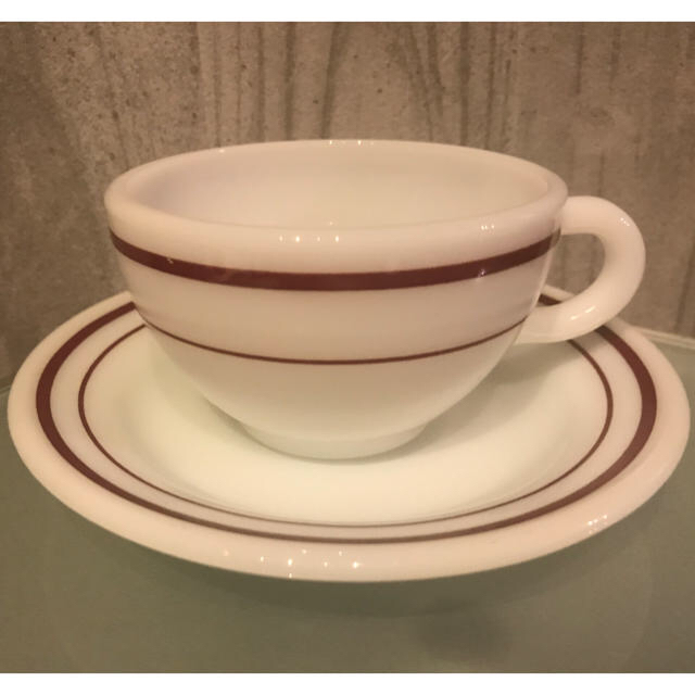 Pyrex - オールドパイレックス レッドライン カップ＆ソーサーの通販