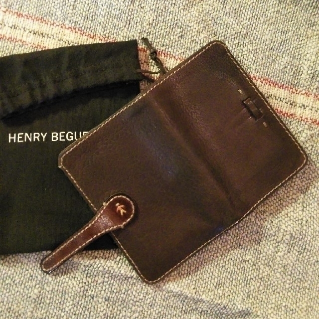 良品✨ HENRY BEGUELIN エンリーべグリン 二つ折り財布 ブラウン 楽天
