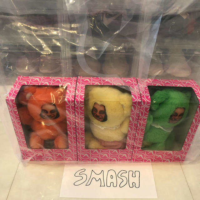 Aphex Twin Donkey Rhubard Bear ぬいぐるみ 3体 Aphex Twin Donkey