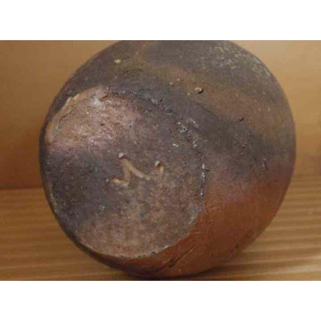 隠崎隆一【師：人間国宝 伊勢崎淳】☆備前芋徳利(大)☆緋色・かせ