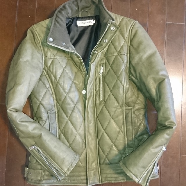 希少 ヴァンキッシュL羊革 キルティングレザージャケット 黒 ☆美