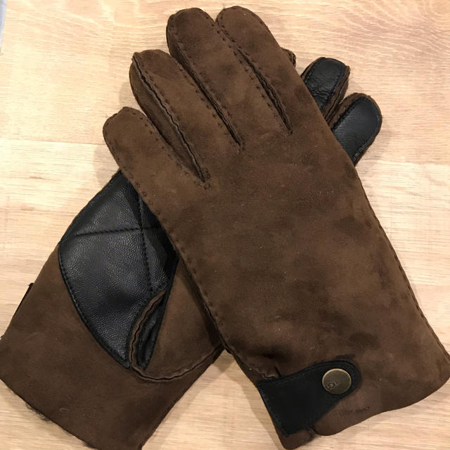 UGG メンズ 手袋 KO1546□アグ手袋 シープスキン グローブ ブラック